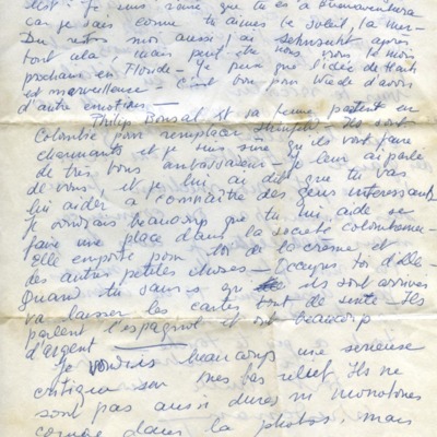 Carta manuscrita dirigida a Cristina.