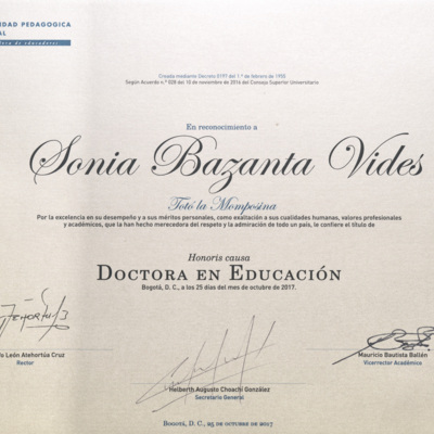 DOCTORA EN EDUCACIÓN